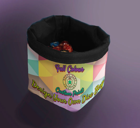 Custom Printed Dice Bag - Your Custom Image on a Bag Board Game Tabletop Gaming Gifts Accessories, RPG D&D Dice