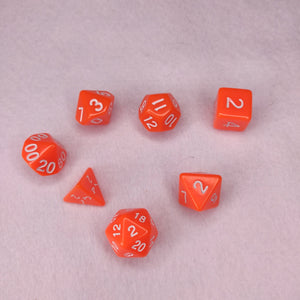 Dice Set - Bright Orange Board Game Accessories, Tabletop Gaming Gifts, RPG Dnd Dice