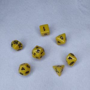 Dice Set - Bright Yellow Board Game Accessories, Tabletop Gaming Gifts, RPG Dnd Dice