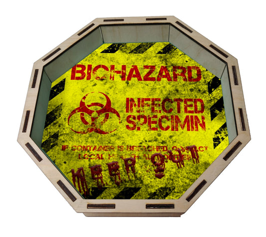 Dice Tray - Biohazard/Zombie Themed for Zombicide Board Game Tabletop Gaming Gifts Accessories, RPG D&D Dice