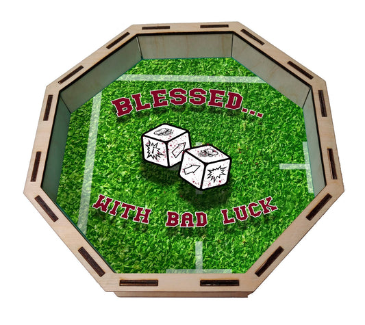 Dice Tray - Bloodbowl Pitch Inspired Pattern Board Game Tabletop Gaming Gifts Accessories, RPG D&D Dice