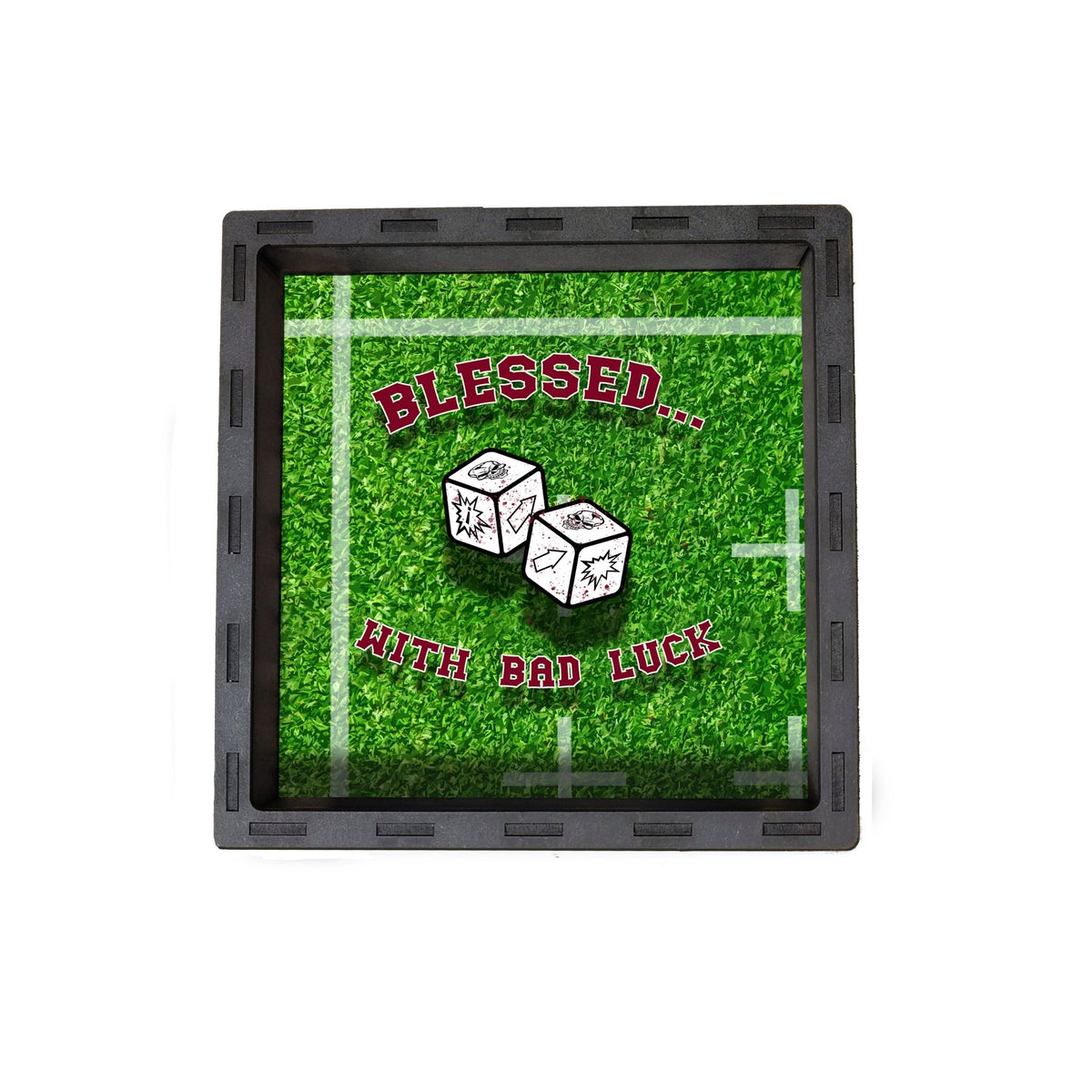 Dice Tray - Bloodbowl Pitch Inspired Pattern Board Game Tabletop Gaming Gifts Accessories, RPG D&D Dice