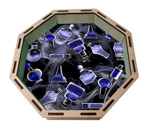 Dice Tray- Blue Potion Bottles Dice Tray Board Game Accessories, Tabletop Gaming Gifts, RPG Dnd Dice
