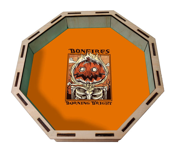 Dice Tray- Burning Pumpkin Tray Board Game Accessories, Tabletop Gaming Gifts, RPG Dnd Dice