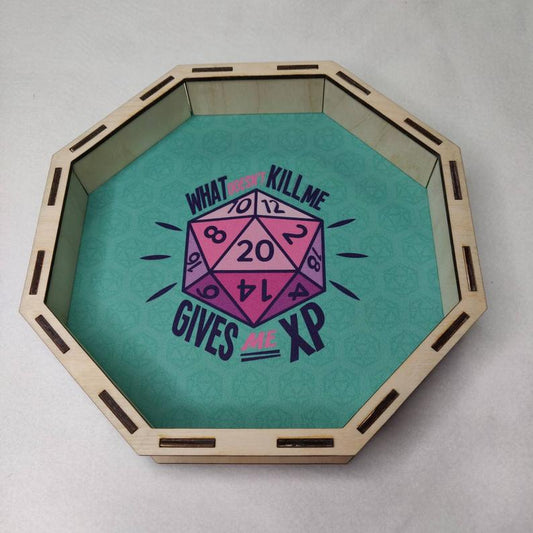 Dice Tray - D&D XP D20 Design Board Game Tabletop Gaming Gifts Accessories, RPG D&D Dice