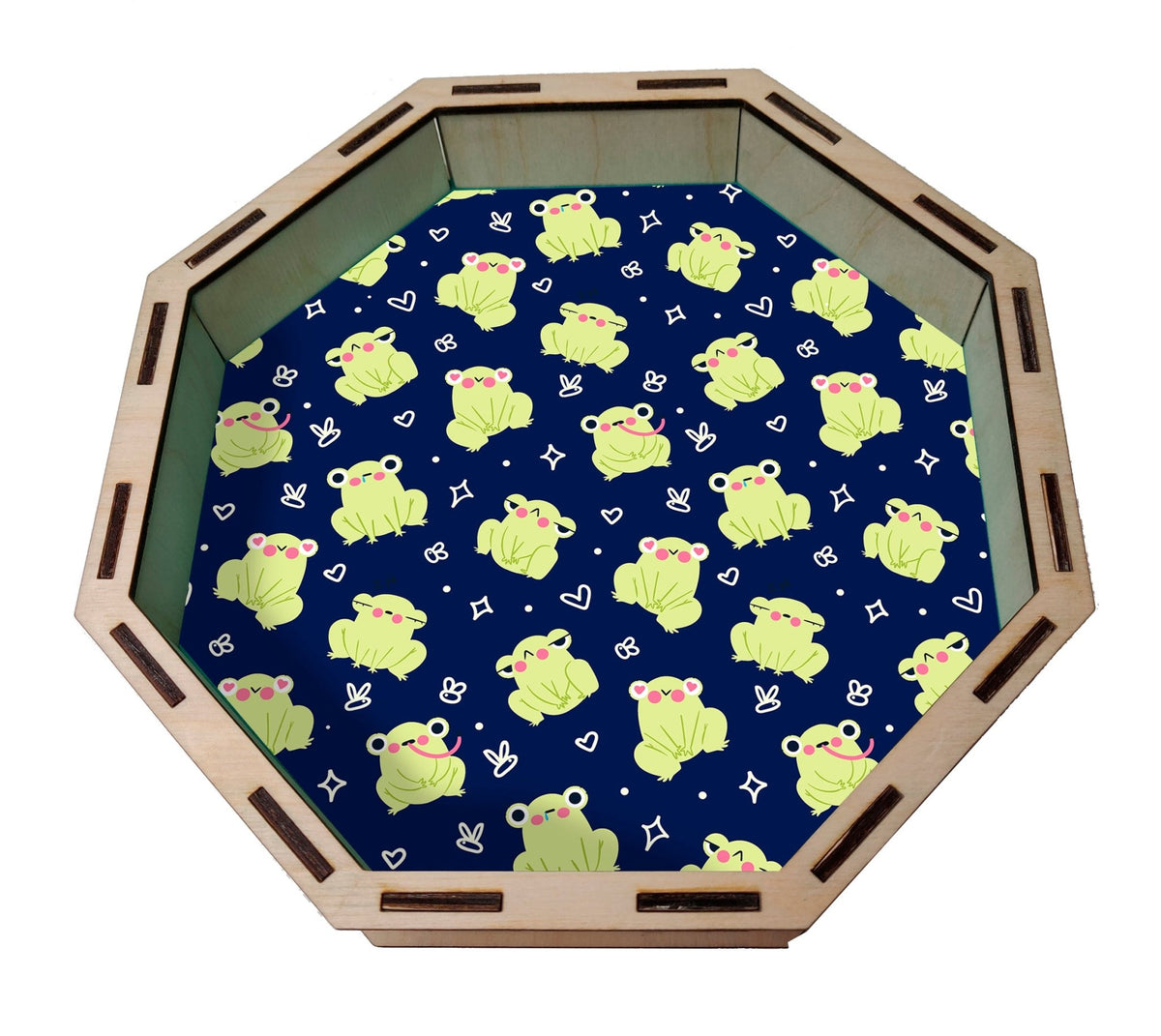 Dice Tray - Green Blue Frogs Board Game Tabletop Gaming Gifts Accessories, RPG D&D Dice