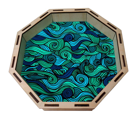 Dice Tray - Green Sea Dice Tray Board Game Tabletop Gaming Gifts Accessories, RPG D&D Dice