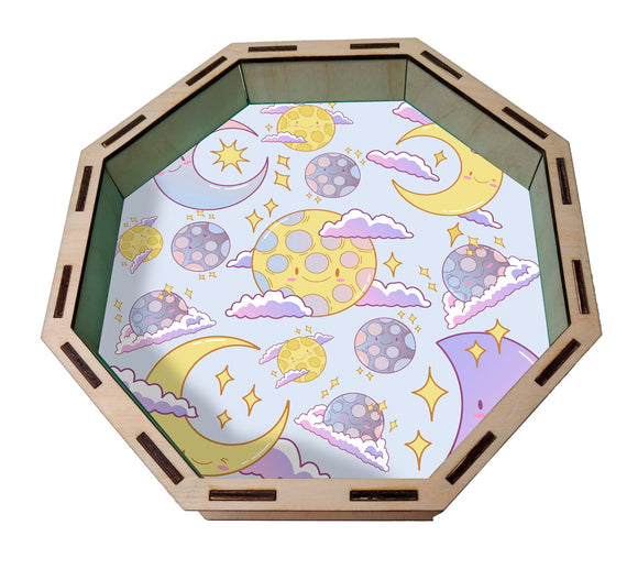 Dice Tray- Kawaii Moon Board Game Accessories, Tabletop Gaming Gifts, RPG Dnd Dice