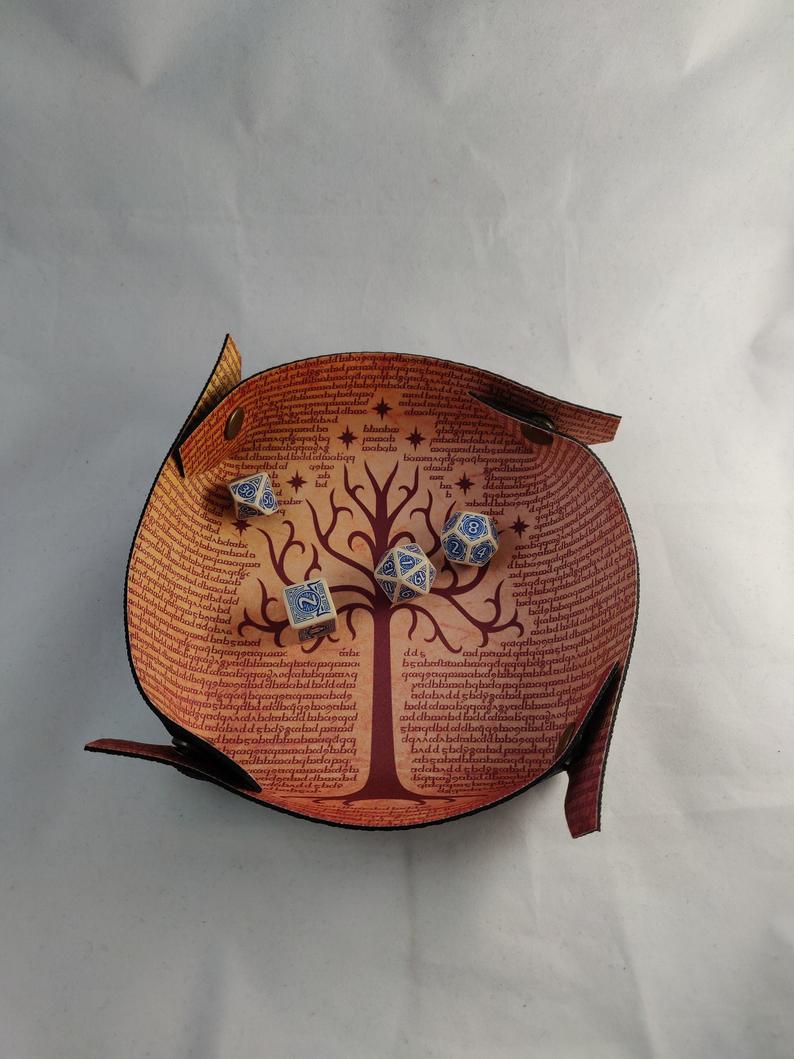 Dice Tray - Lord of the Rings Inspired Tree of Gondor Board Game Tabletop Gaming Gifts Accessories, RPG D&D Dice
