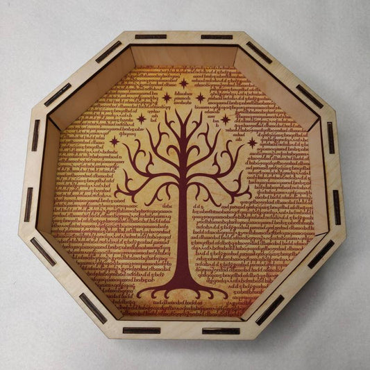Dice Tray - Lord of the Rings Inspired Tree of Gondor Board Game Tabletop Gaming Gifts Accessories, RPG D&D Dice