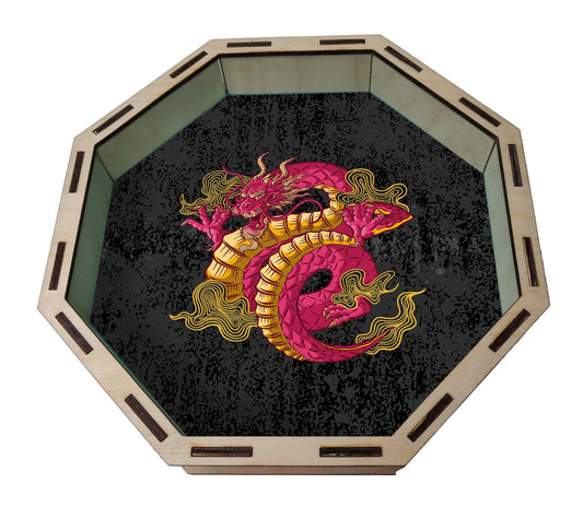 Dice Tray - Lucky Dragon Board Game Tabletop Gaming Gifts Accessories, RPG D&D Dice