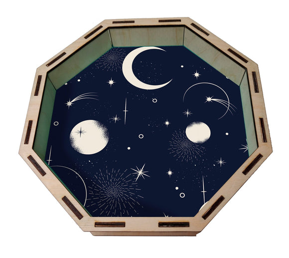 Dice Tray- Moon and Stars Dice Tray Board Game Accessories, Tabletop Gaming Gifts, RPG Dnd Dice
