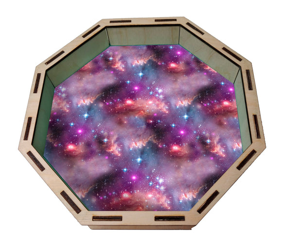 Dice Tray- Pink Space Dice Tray Board Game Accessories, Tabletop Gaming Gifts, RPG Dnd Dice