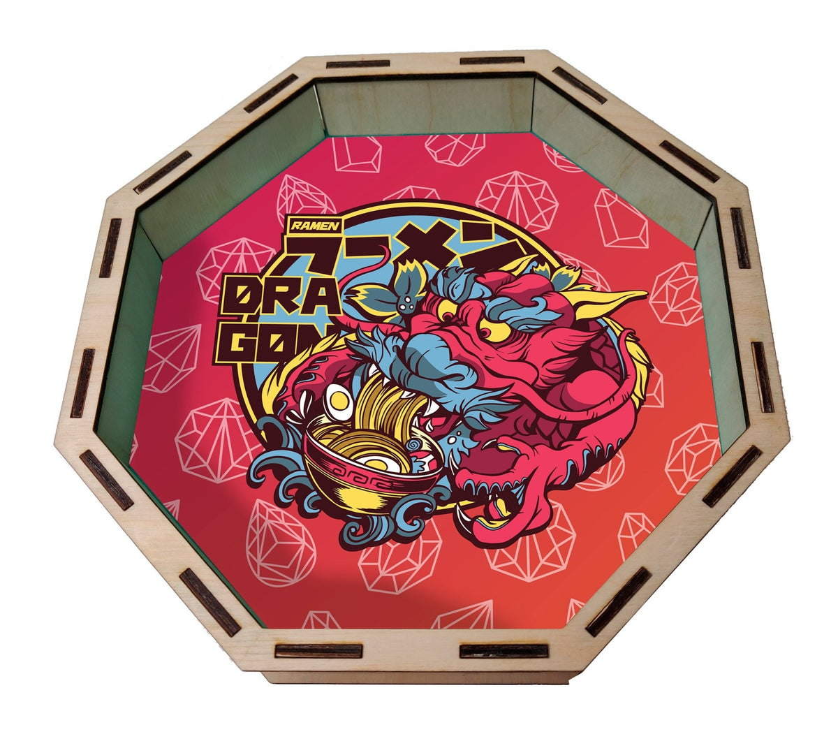 Dice Tray - Ramen Dragon Pattern Board Game Tabletop Gaming Gifts Accessories, RPG D&D Dice