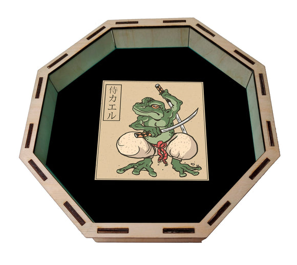 Dice Tray- Samurai Frog Dice Rolling Tray Board Game Accessories, Tabletop Gaming Gifts, RPG Dnd Dice