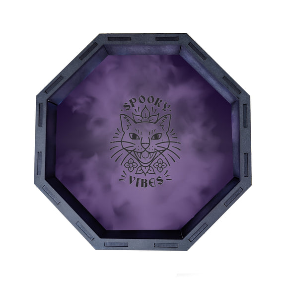 Dice Tray- Spooky Vibes Board Game Accessories, Tabletop Gaming Gifts, RPG Dnd Dice