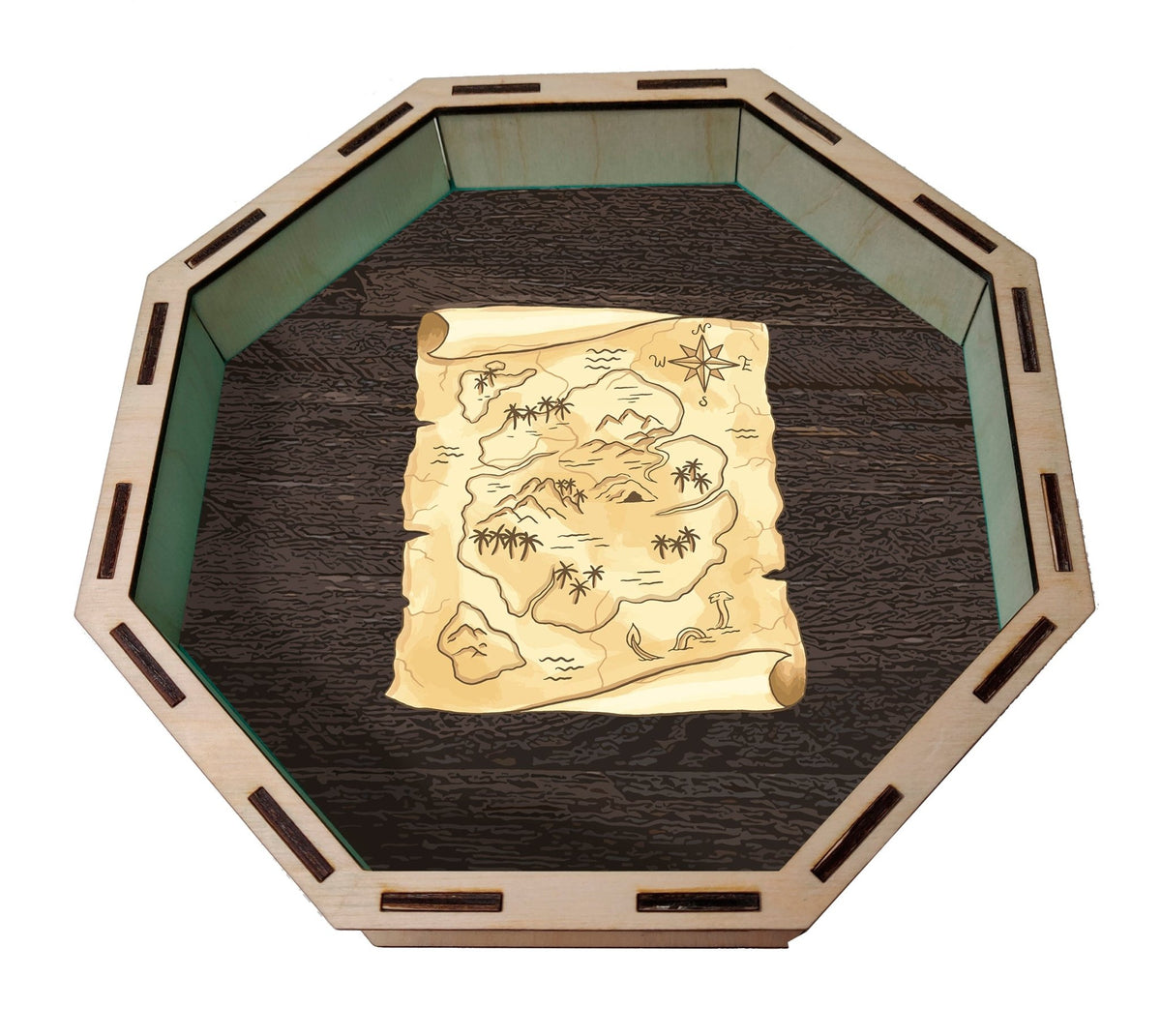 Dice Tray - Treasure Map Board Game Tabletop Gaming Gifts Accessories, RPG D&D Dice