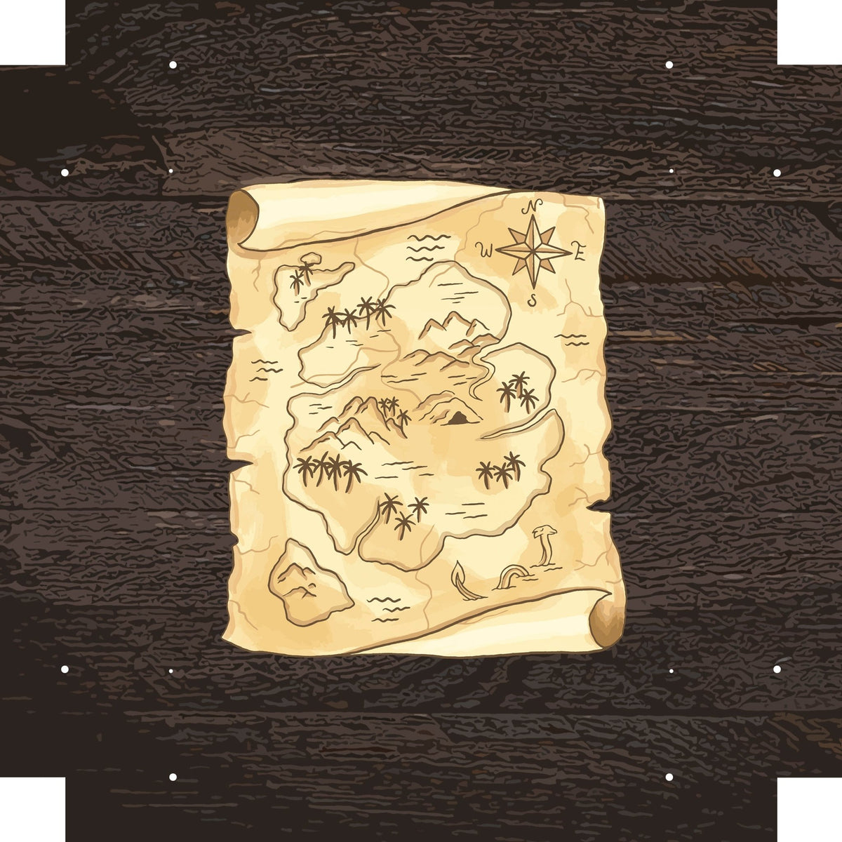 Dice Tray - Treasure Map Board Game Tabletop Gaming Gifts Accessories, RPG D&D Dice