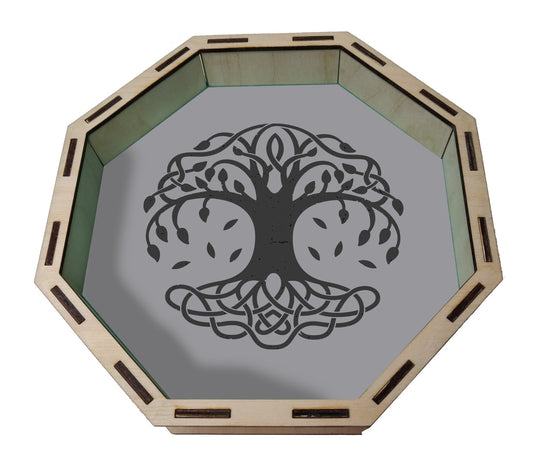 Dice Tray - Yggdrasil Norse Mythology Tray Board Game Tabletop Gaming Gifts Accessories, RPG D&D Dice