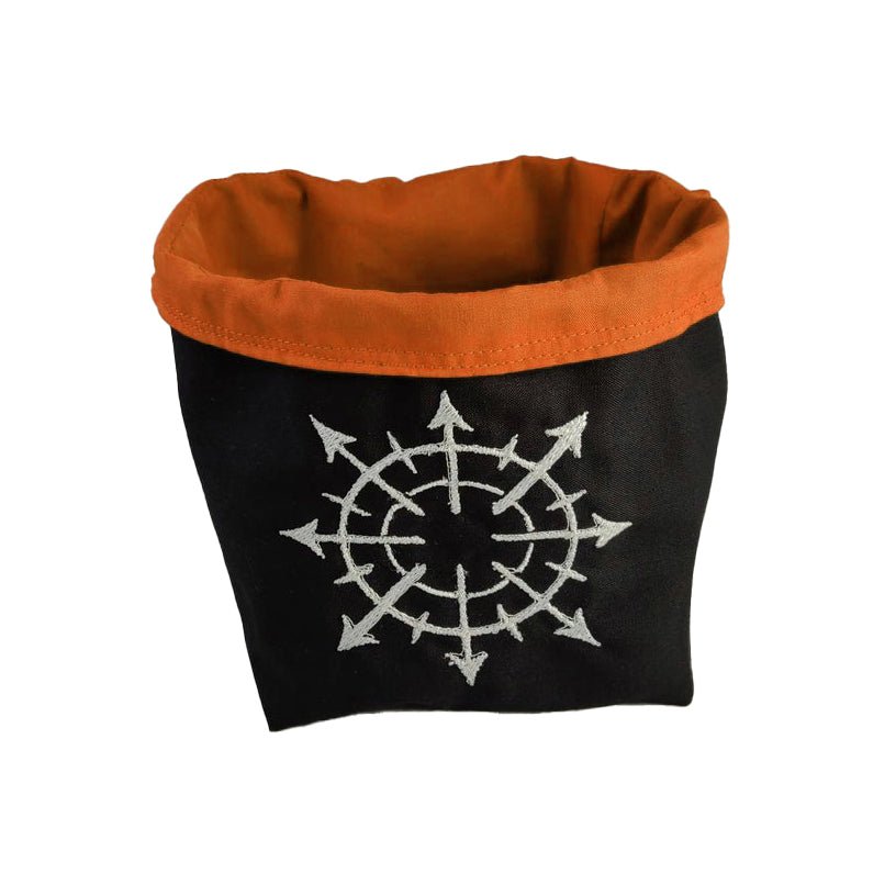 Embroidered Dice Bag - Chaos Star Inspired (for Warhammer) Board Game Tabletop Gaming Gifts Accessories, RPG D&D Dice
