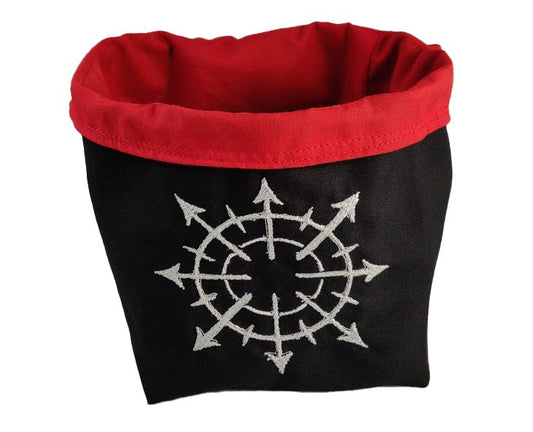 Embroidered Dice Bag - Chaos Star Inspired (for Warhammer) Board Game Tabletop Gaming Gifts Accessories, RPG D&D Dice