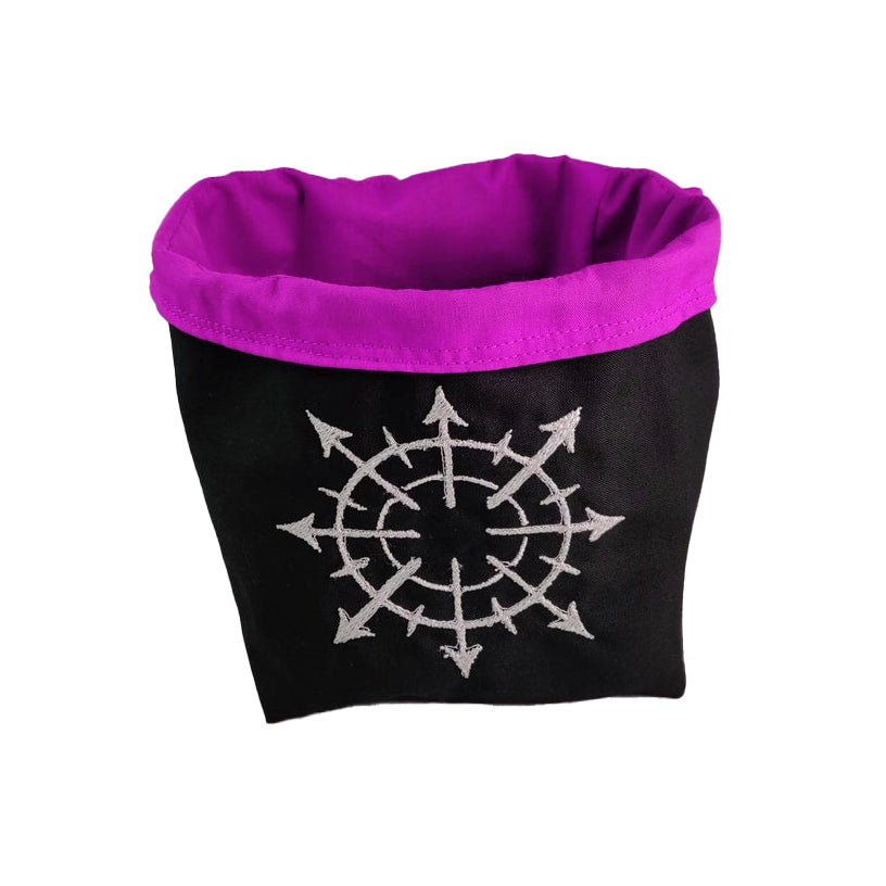 Embroidered Dice Bag - Chaos Star Inspired (for Warhammer) Board Game Tabletop Gaming Gifts Accessories, RPG D&D Dice
