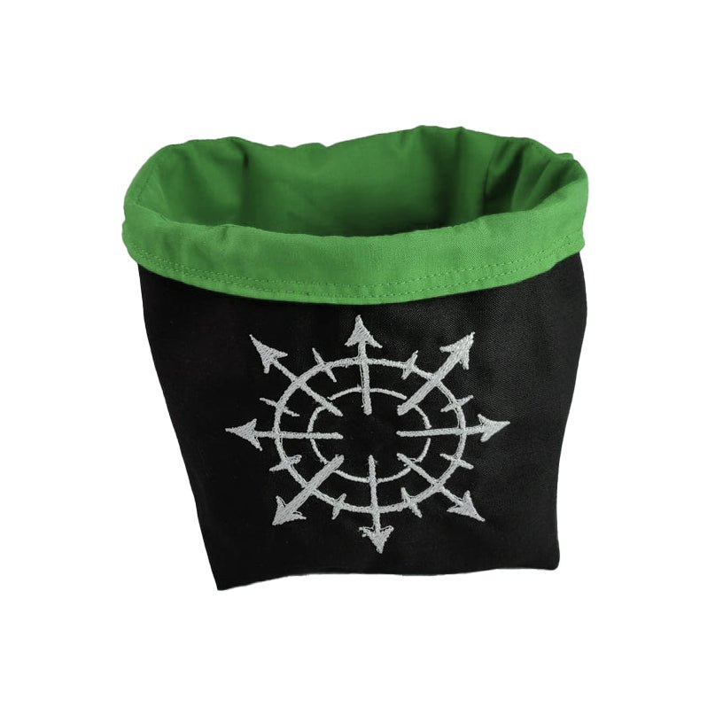 Embroidered Dice Bag - Chaos Star Inspired (for Warhammer) Board Game Tabletop Gaming Gifts Accessories, RPG D&D Dice