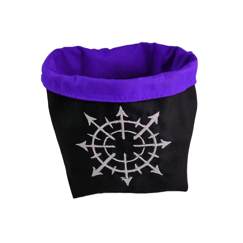 Embroidered Dice Bag - Chaos Star Inspired (for Warhammer) Board Game Tabletop Gaming Gifts Accessories, RPG D&D Dice