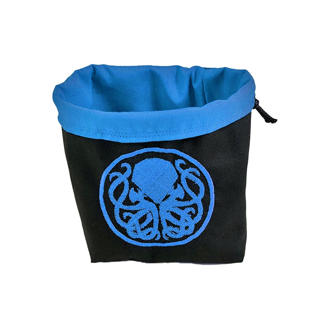 Embroidered Dice Bag - Cthulhu Themed (circle) Board Game Tabletop Gaming Gifts Accessories, RPG D&D Dice