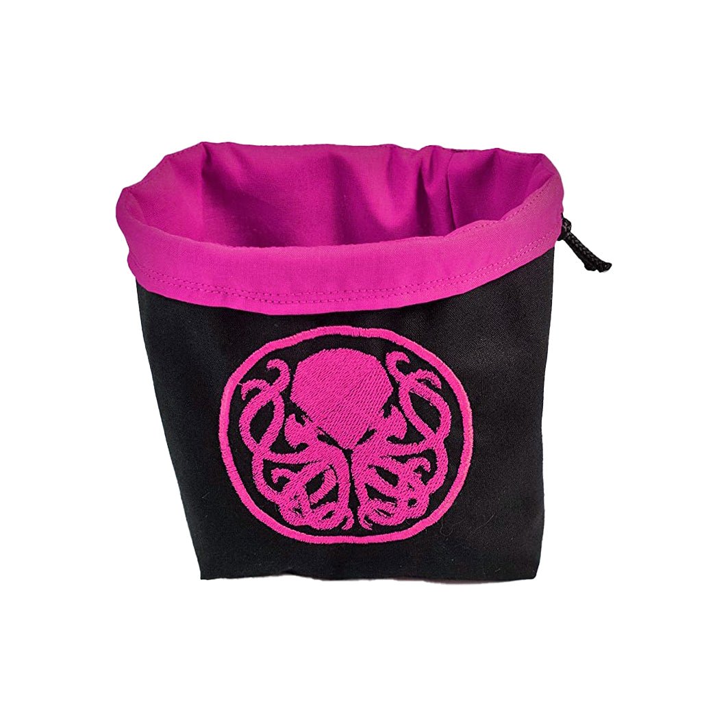 Embroidered Dice Bag - Cthulhu Themed (circle) Board Game Tabletop Gaming Gifts Accessories, RPG D&D Dice