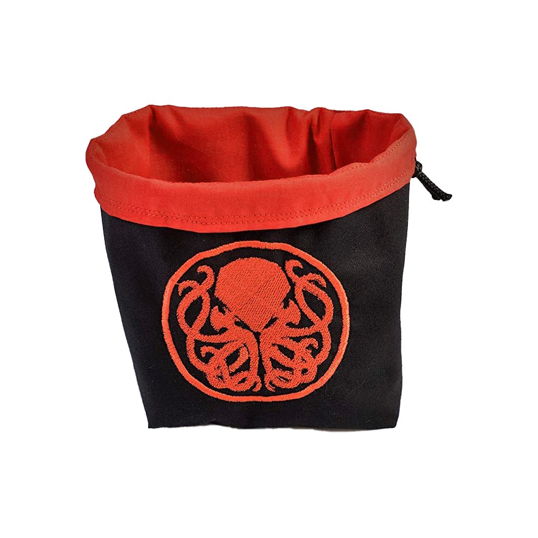 Embroidered Dice Bag - Cthulhu Themed (circle) Board Game Tabletop Gaming Gifts Accessories, RPG D&D Dice