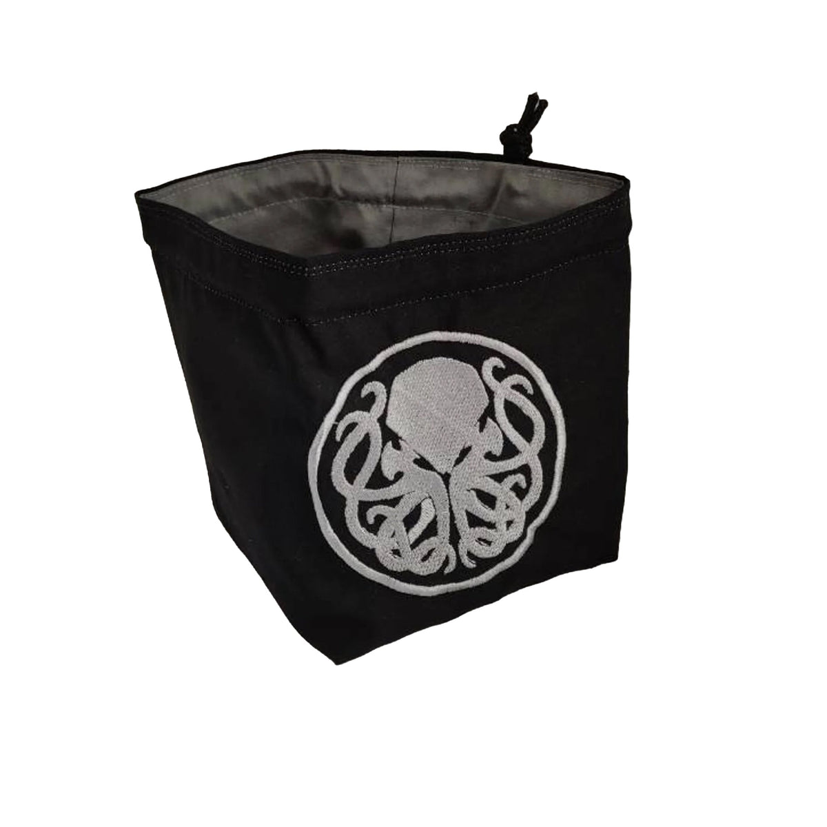 Embroidered Dice Bag - Cthulhu Themed (circle) Board Game Tabletop Gaming Gifts Accessories, RPG D&D Dice
