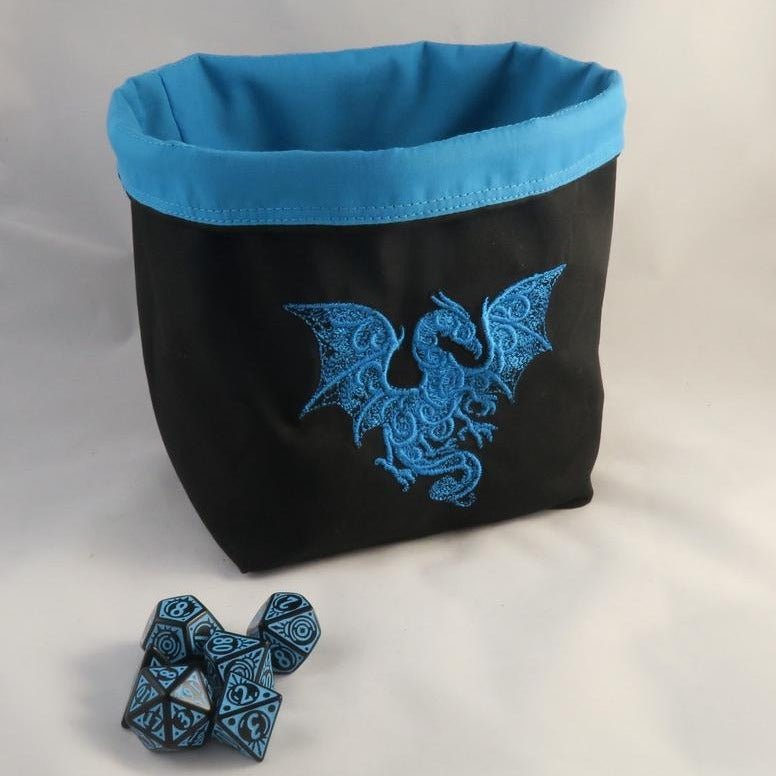 Embroidered Dice Bag - Dragon Board Game Tabletop Gaming Gifts Accessories, RPG D&D Dice