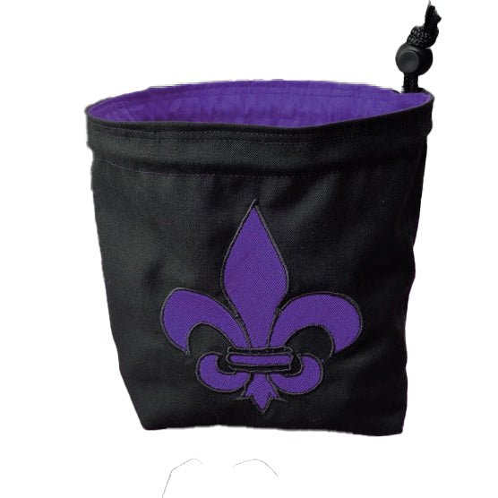 Embroidered Dice Bag - Fleur de Lis Storage Bag Board Game Tabletop Gaming Gifts Accessories, RPG D&D Dice