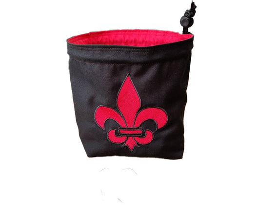 Embroidered Dice Bag - Fleur de Lis Storage Bag Board Game Tabletop Gaming Gifts Accessories, RPG D&D Dice