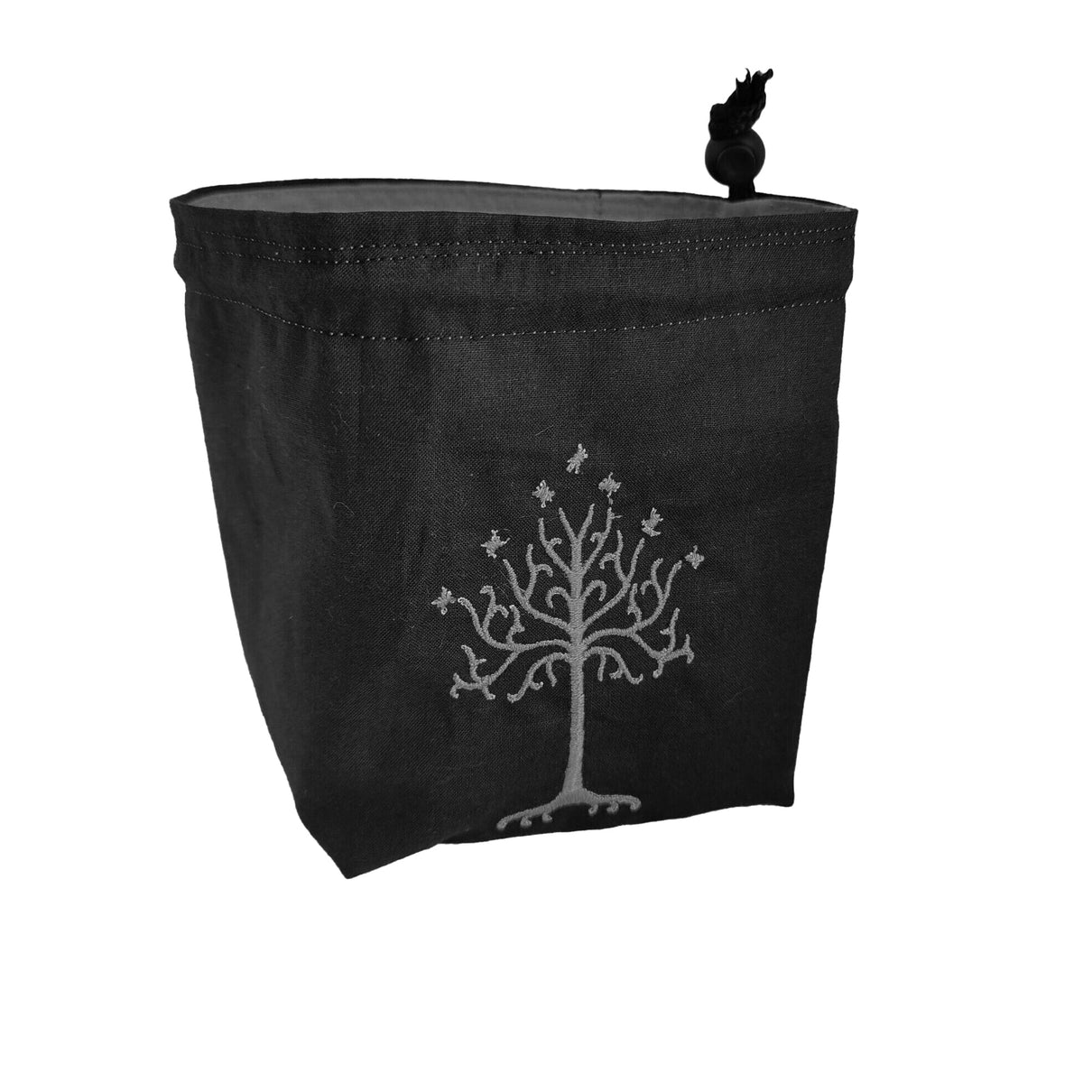Embroidered Dice Bag - Themed on Tree of Gondor, Lord of The Rings Board Game Tabletop Gaming Gifts Accessories, RPG D&D Dice