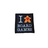 Patches- I Love Board Games Board Game Accessories, Tabletop Gaming Gifts, RPG Dnd Dice