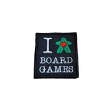 Patches- I Love Board Games Board Game Accessories, Tabletop Gaming Gifts, RPG Dnd Dice