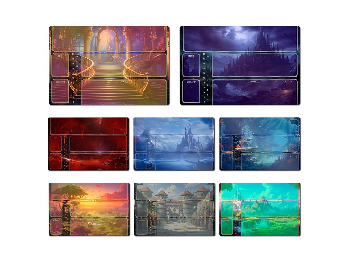 Playmat - Lorcana Trading Card Game Tabletop Gaming Mat Board Game Tabletop Gaming Gifts Accessories, RPG D&D Dice