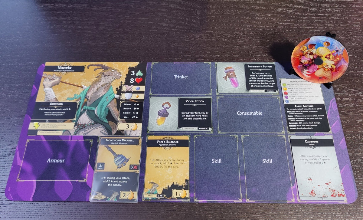 Playmat - Suitable for Descent Legends of the Dark Board Game Tabletop Gaming Gifts Accessories, RPG D&D Dice