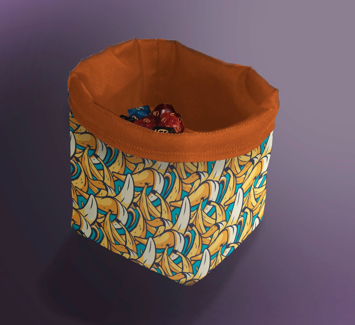 Printed Dice Bag - Banana Print Bag Board Game Tabletop Gaming Gifts Accessories, RPG D&D Dice