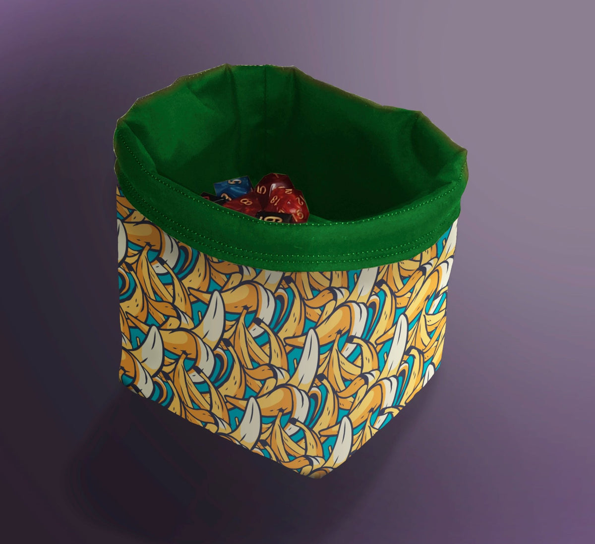 Printed Dice Bag - Banana Print Bag Board Game Tabletop Gaming Gifts Accessories, RPG D&D Dice
