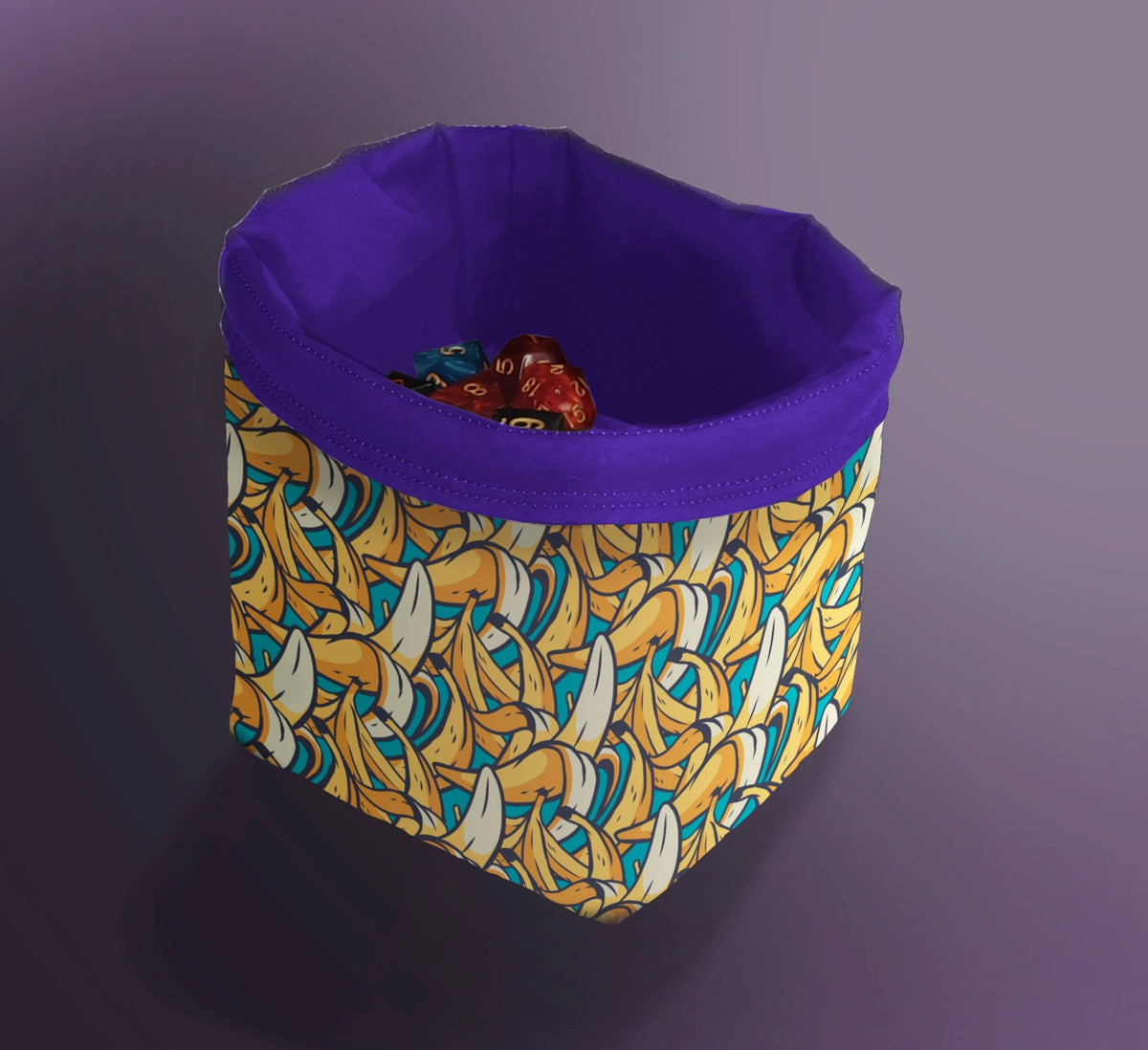 Printed Dice Bag - Banana Print Bag Board Game Tabletop Gaming Gifts Accessories, RPG D&D Dice
