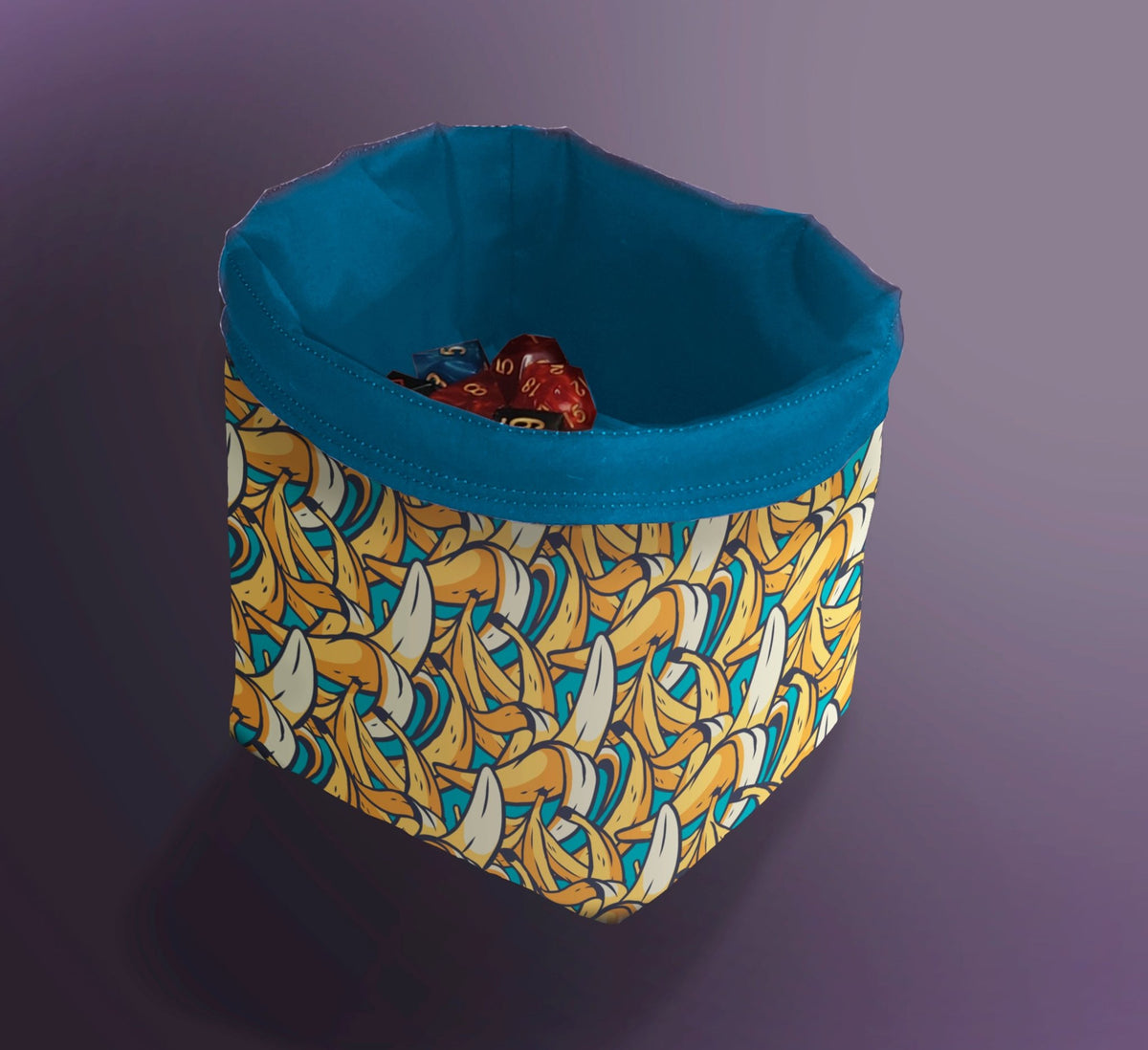 Printed Dice Bag - Banana Print Bag Board Game Tabletop Gaming Gifts Accessories, RPG D&D Dice