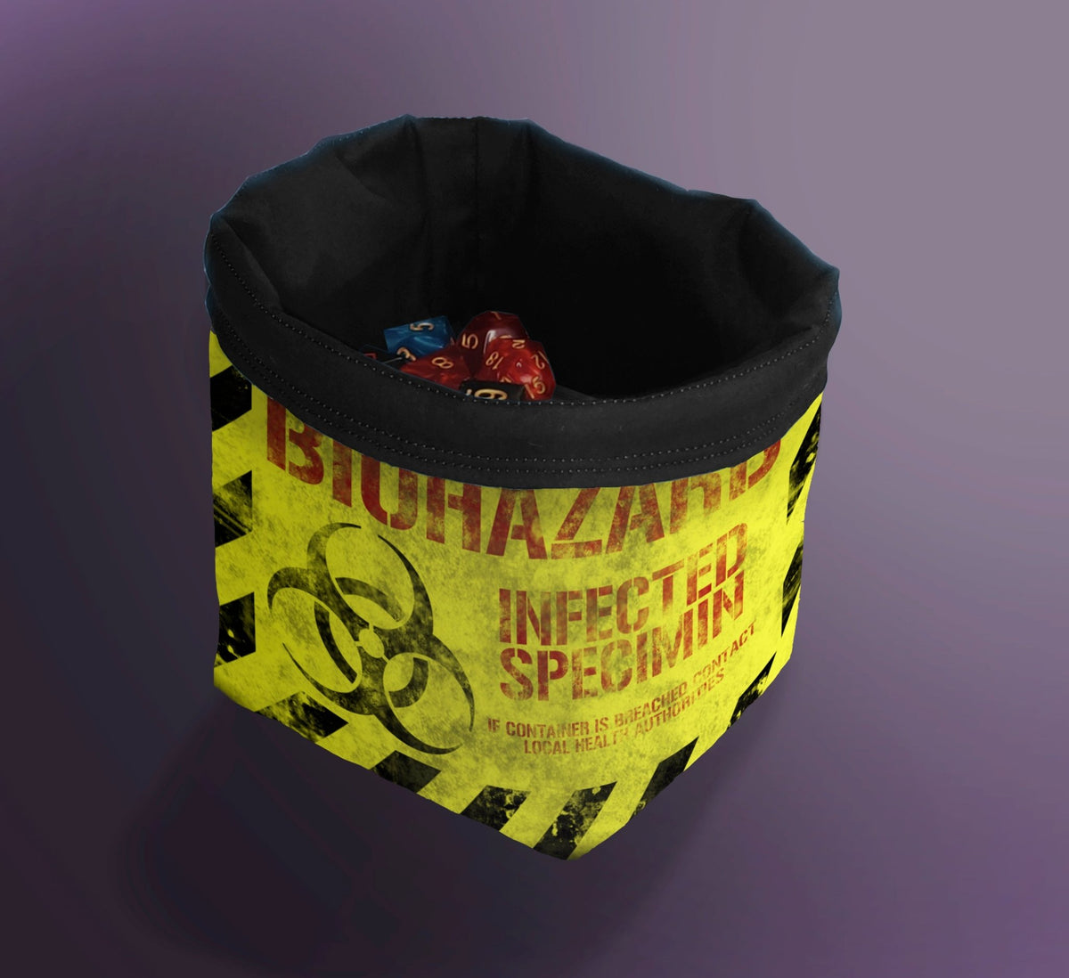 Printed Dice Bag - Biohazard Zombie Themed Bag Board Game Tabletop Gaming Gifts Accessories, RPG D&D Dice