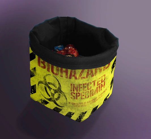 Printed Dice Bag - Biohazard Zombie Themed Bag Board Game Tabletop Gaming Gifts Accessories, RPG D&D Dice