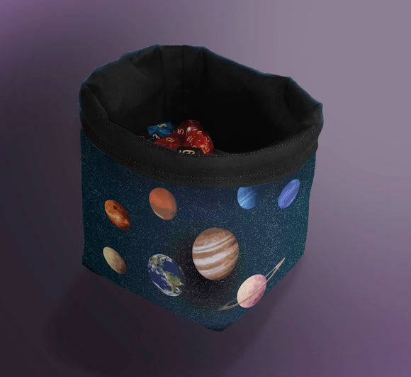 Printed Dice Bag- Black Hole Space Dice Bags Board Game Accessories, Tabletop Gaming Gifts, RPG Dnd Dice