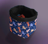 Printed Dice Bag - Cats in Space Hats Board Game Tabletop Gaming Gifts Accessories, RPG D&D Dice