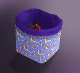 Printed Dice Bag- Cavalier Spaniel Dogs Board Game Accessories, Tabletop Gaming Gifts, RPG Dnd Dice