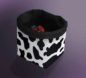 Printed Dice Bag- Cow Print Bag Board Game Accessories, Tabletop Gaming Gifts, RPG Dnd Dice